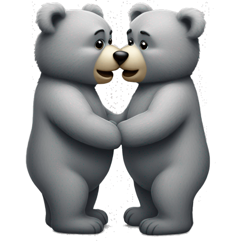 realistic-grey-bears-gives-kiss emoji