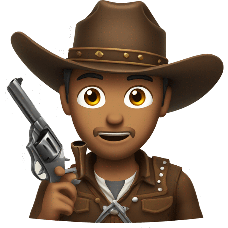 Cowboy with gun emoji