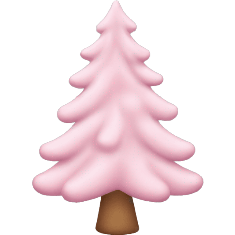 pastel pink christmas tree emoji