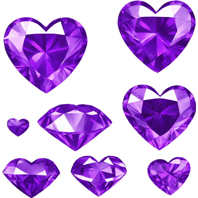 Heart shaped 56-carat purple diamond emoji