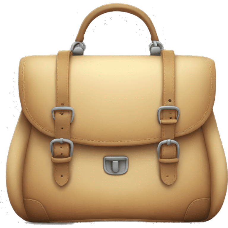 Realistic light designer satchel purse. emoji