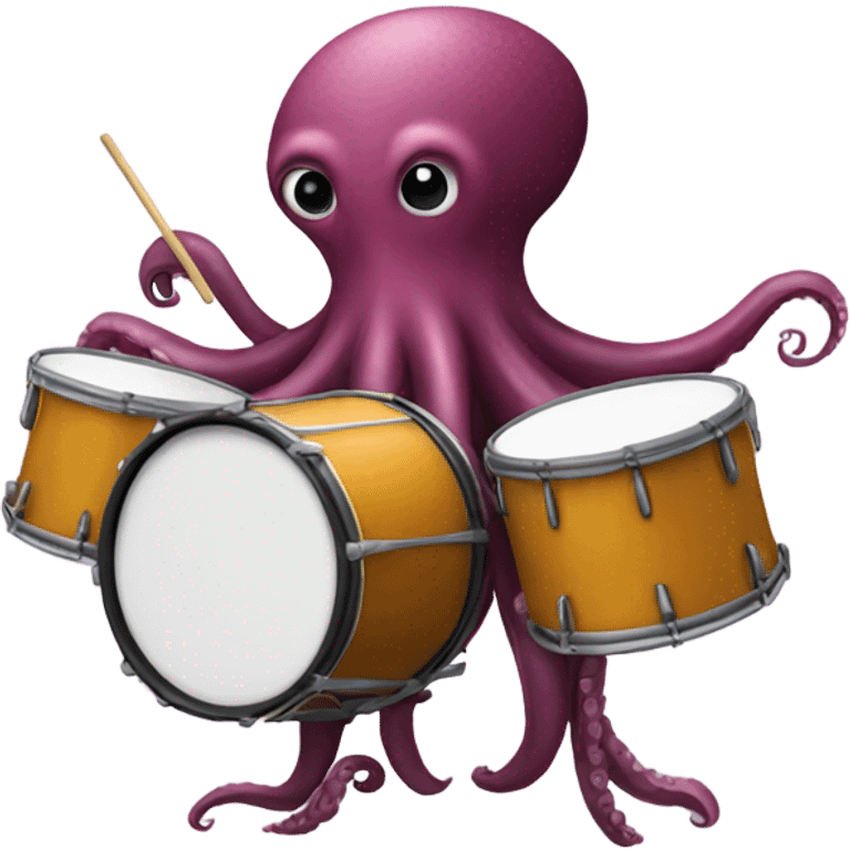 Octopus playing the drums emoji