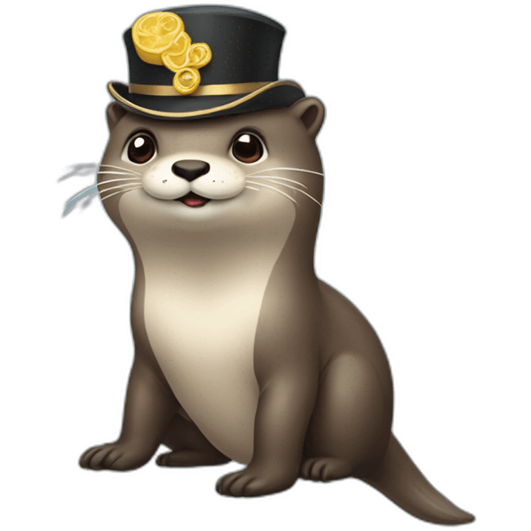 loutre sur une licorne emoji