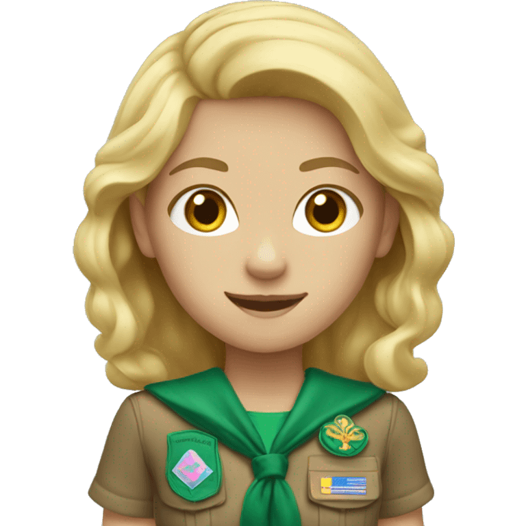 blonde girl scout emoji