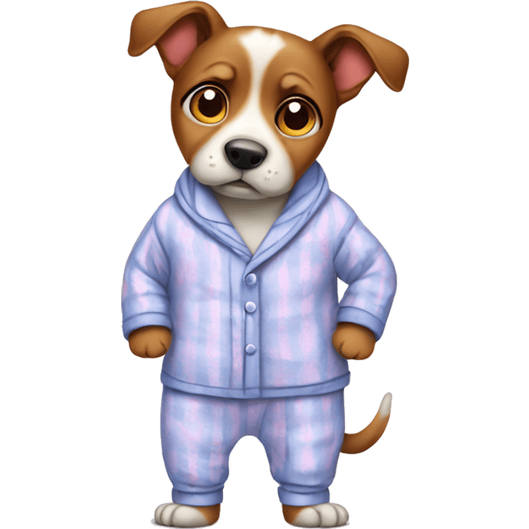 Dog wearing pajamas  emoji