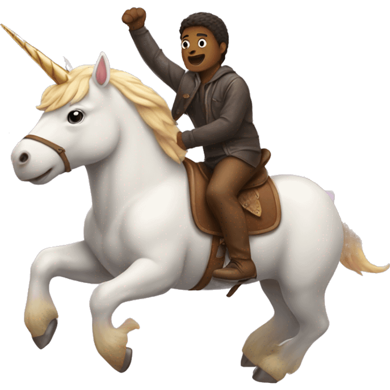 Unicorn riding a bear emoji