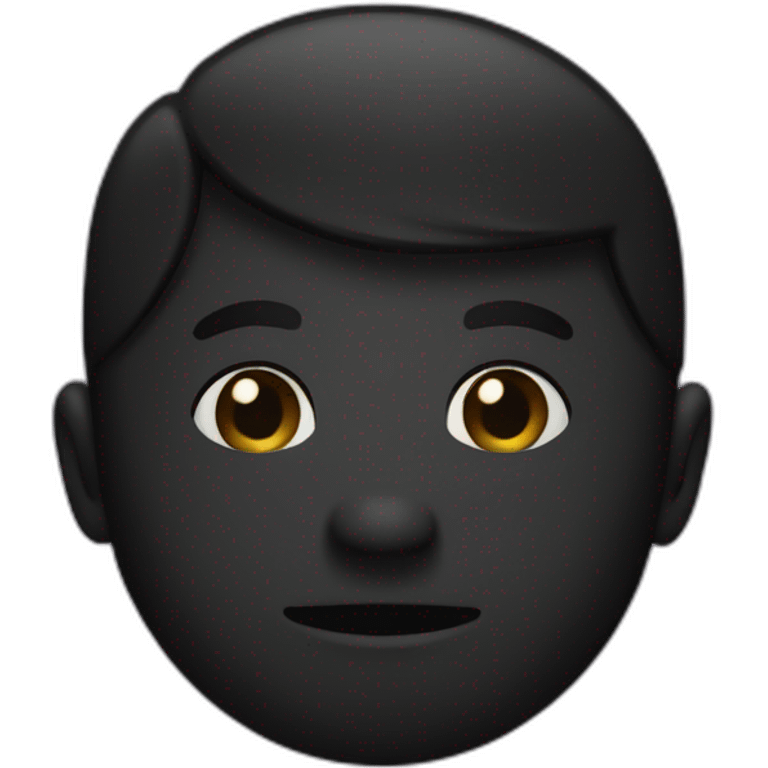 black simplistic emoji of a talking head siluete emoji