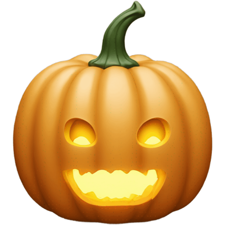 Beige pumpkin shaped candle  emoji