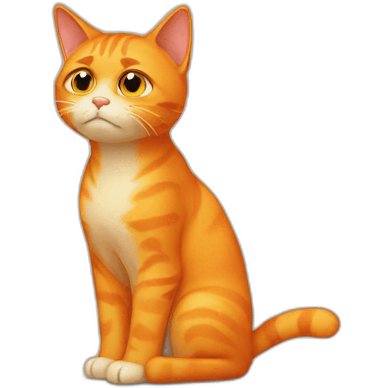 Sad orange cat meme emoji