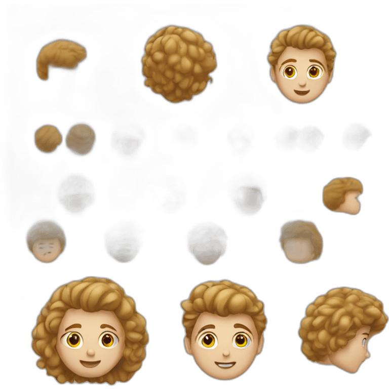 garçon blanc cheveux brun emoji