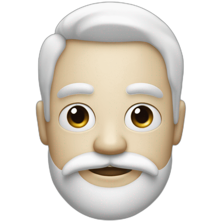 Personnage blanc avec une moustache carré et une frange noire emoji