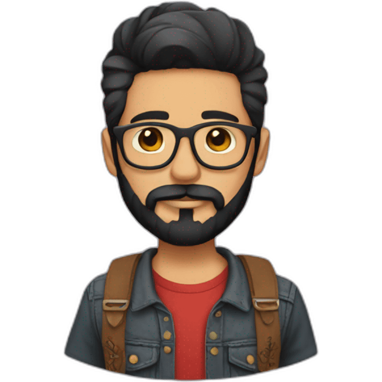 hipster mexican with beard emoji