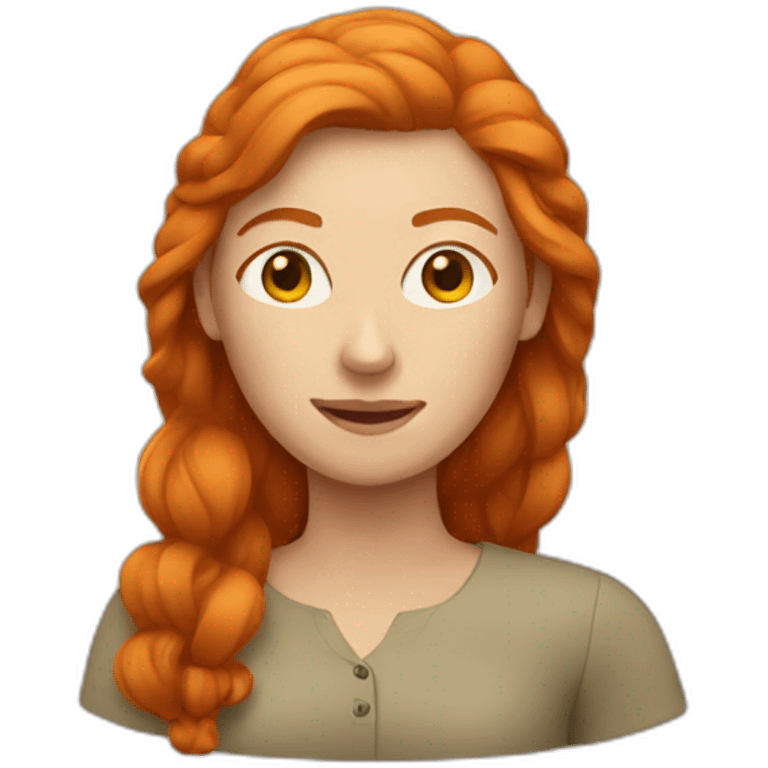 Ginger woman emoji