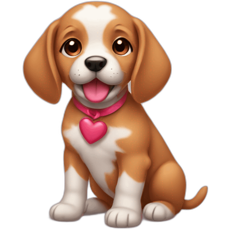 A valentine puppy  emoji