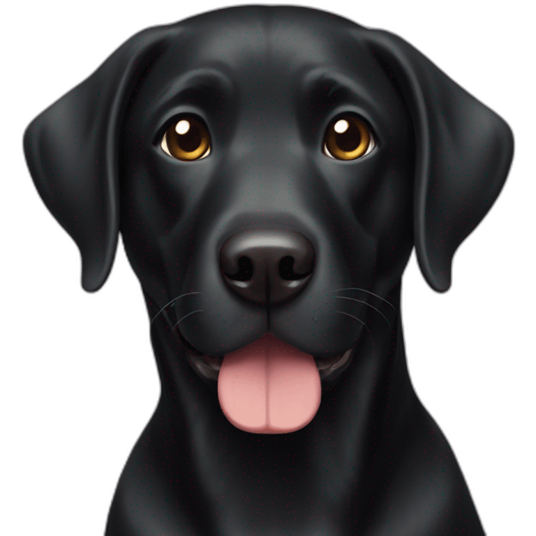 Black dog Labrador emoji