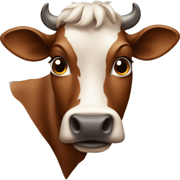 Brown western cow emoji