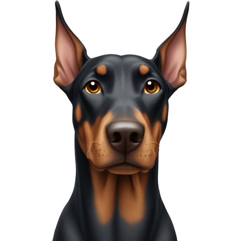 A Doberman with snow!  emoji