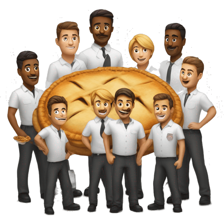 Meat pie teamwork emoji