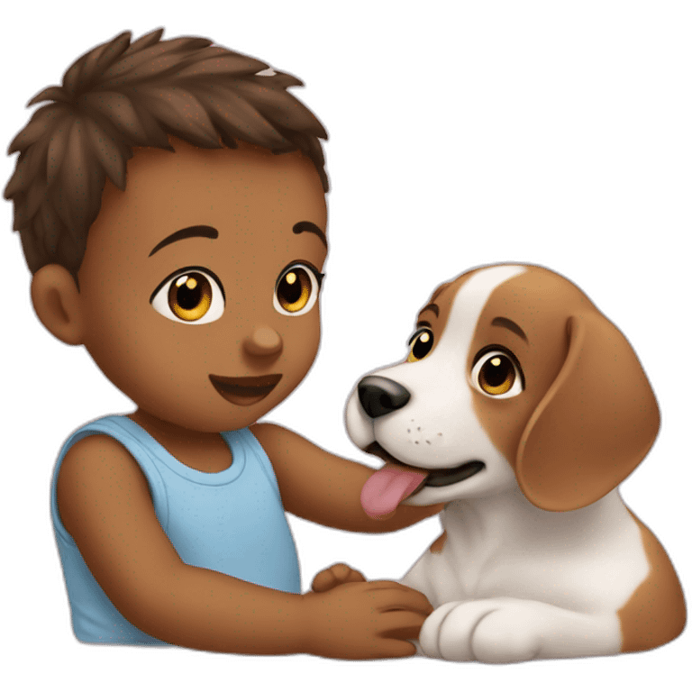 Baby and puppy emoji