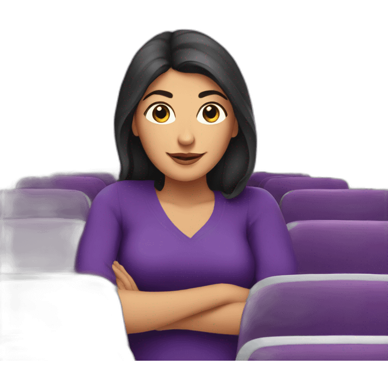 Armenian women in purple clothing in the bus emoji