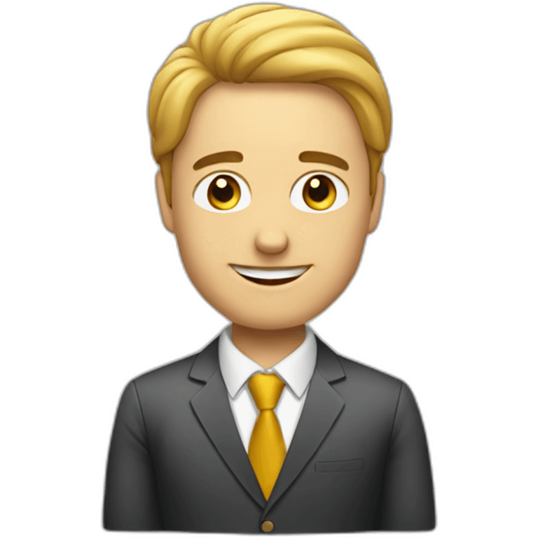 businessman doing work emoji