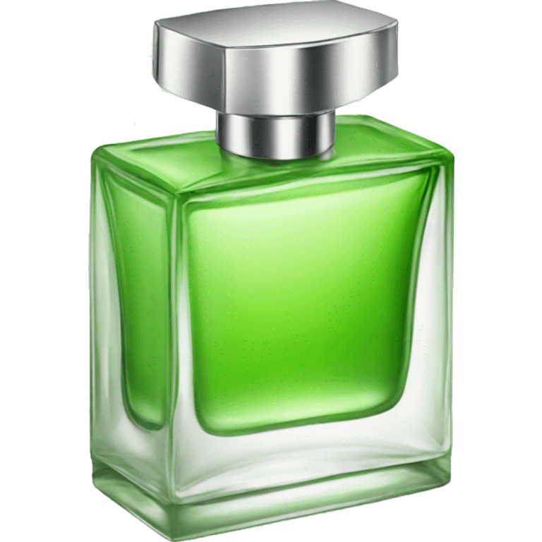 Perfume verde von tapa plateada emoji