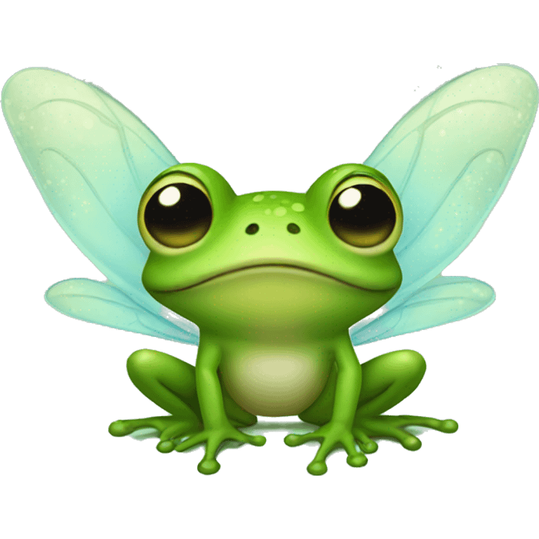 Tiny frog with fairy wings emoji