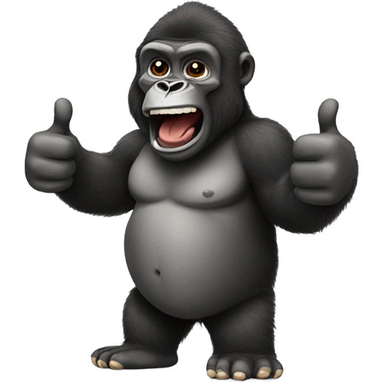 Gorilla with a thumbs up  emoji