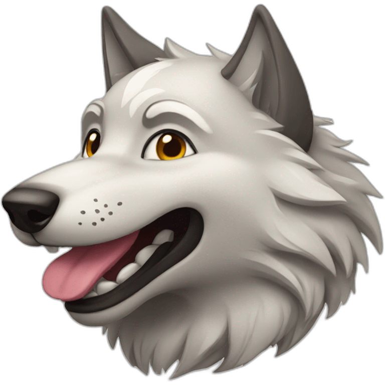 Happy Wolf emoji