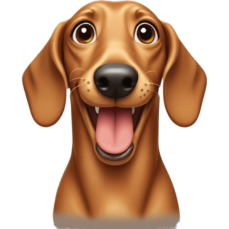 tan dachshund panting emoji