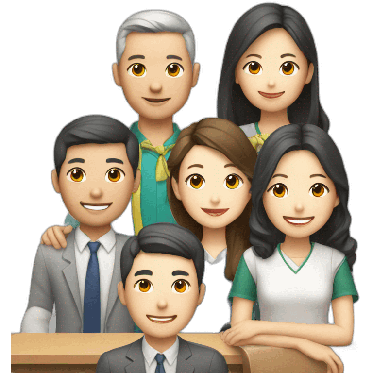 School Reunion in taiwan with teacher emoji