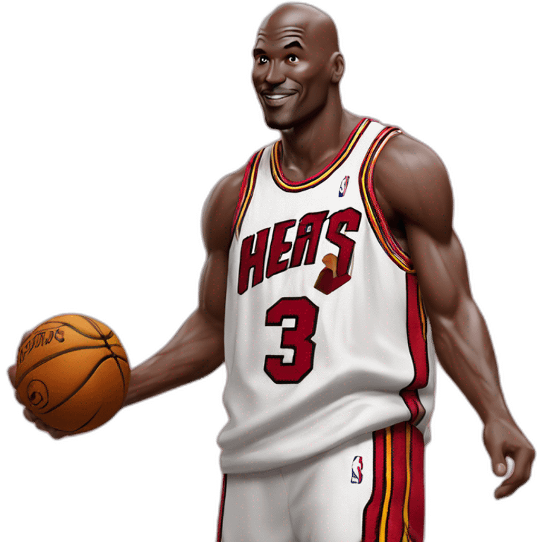 Michael Jordan in jersey of Miami heat emoji