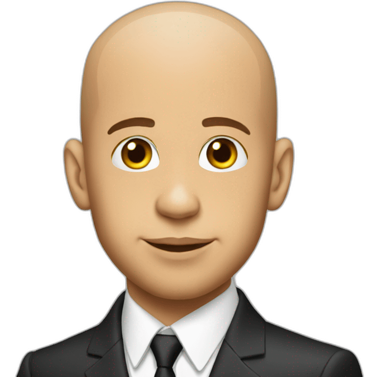 A young white Vin Diesel in suit emoji