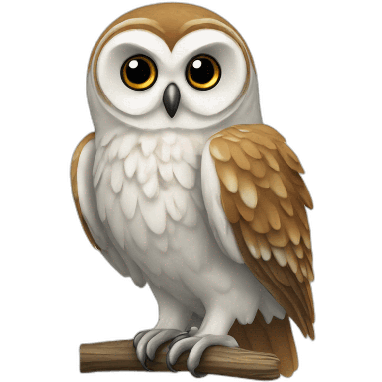 Hibou qui survole l’océan emoji