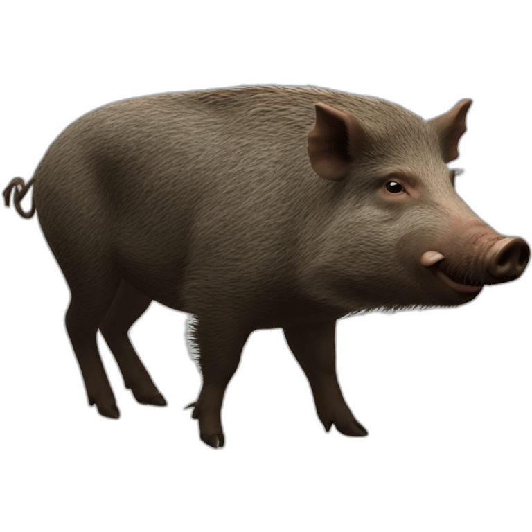 Photo-real-wild boar emoji