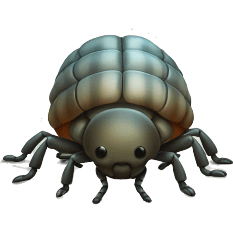 a rolled up pillbug emoji