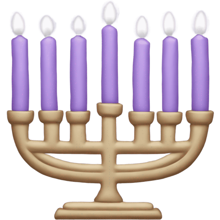 light purple menorah emoji