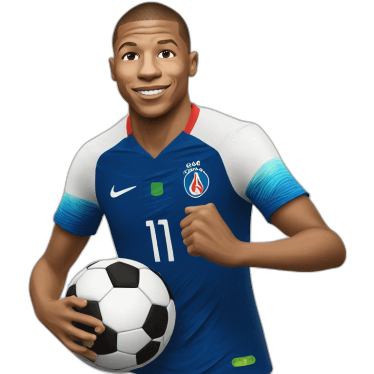 Mbappe soulevant la Coupe du monde emoji