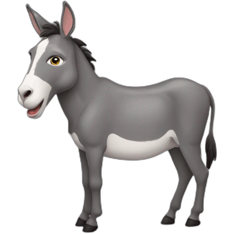 Donkey with cat emoji