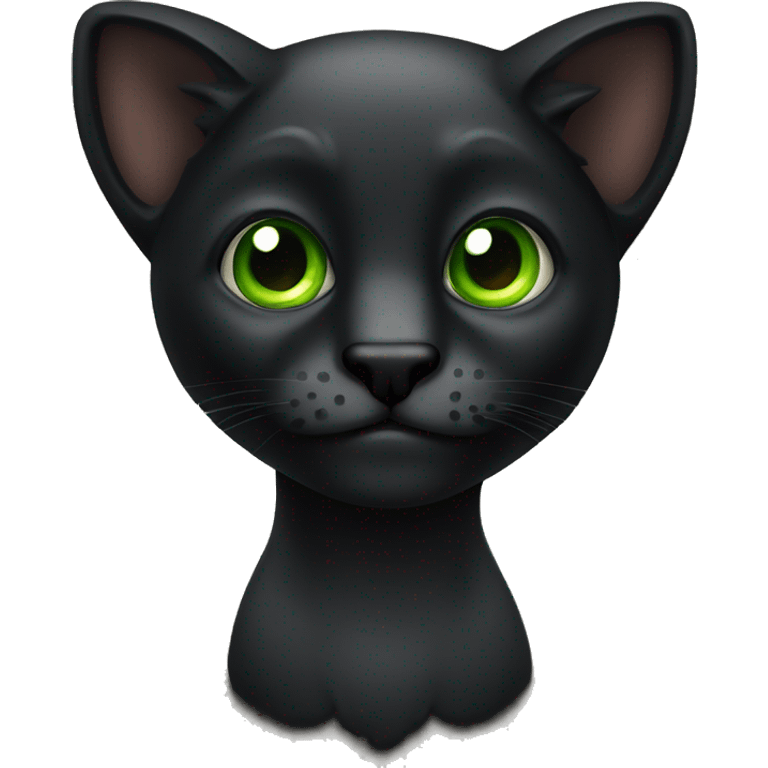 Animal pantera negra con ojos verdes emoji