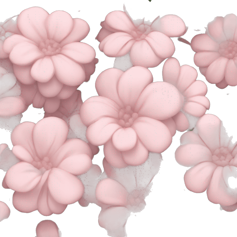 Light pink aesthetic flowers emoji