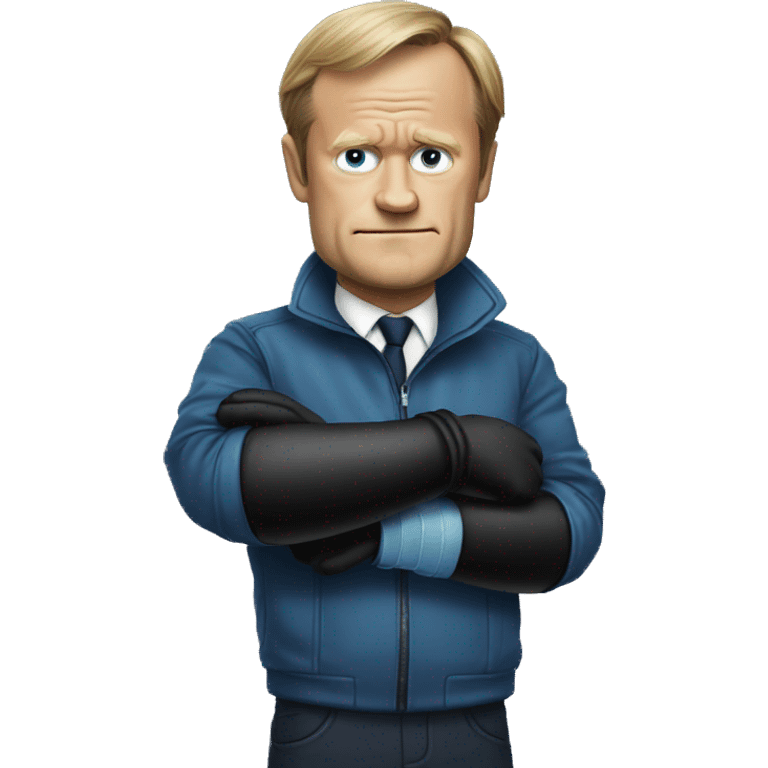 donald tusk wearing gloves emoji