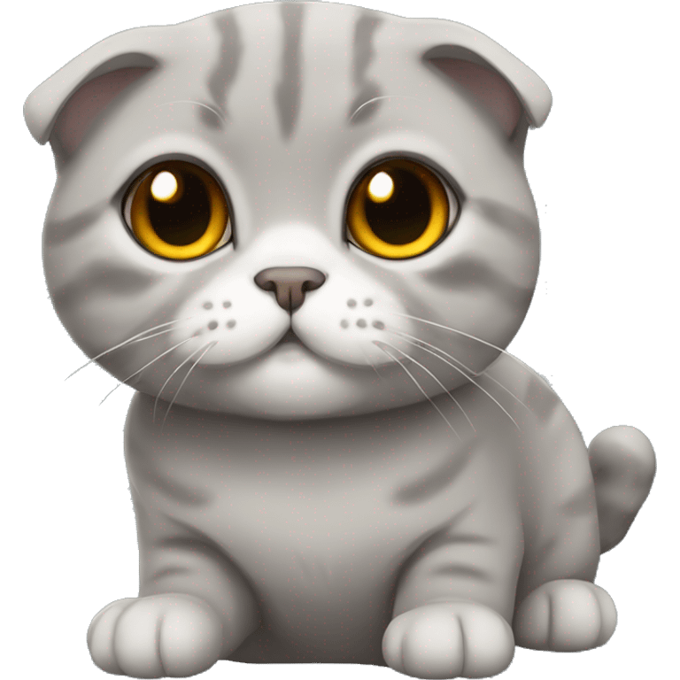 gray scottish fold cat emoji