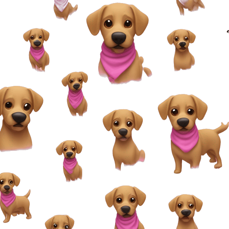 pink clothes on a kane corso dog emoji