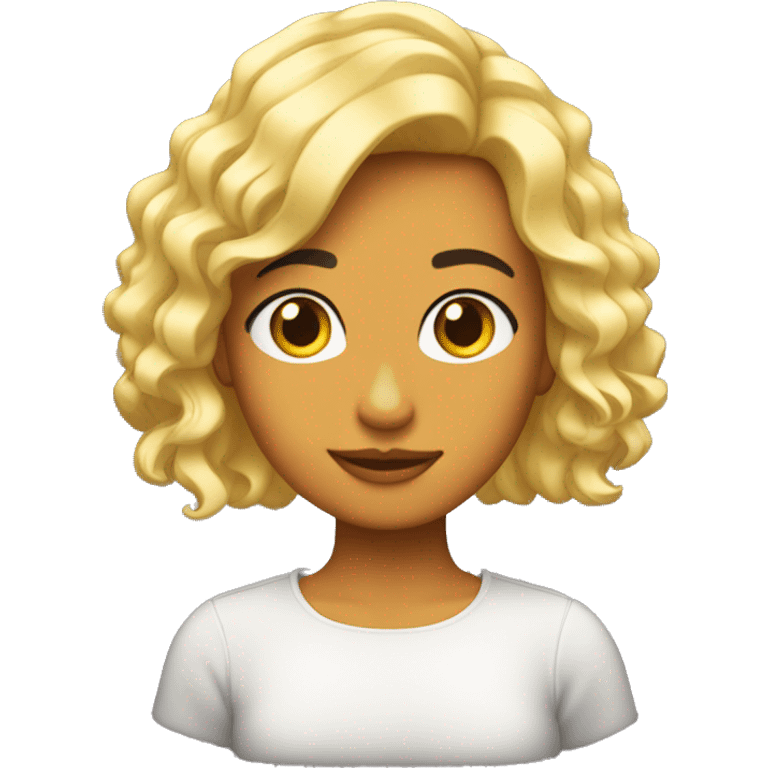 Chica con el pelo corto morena emoji