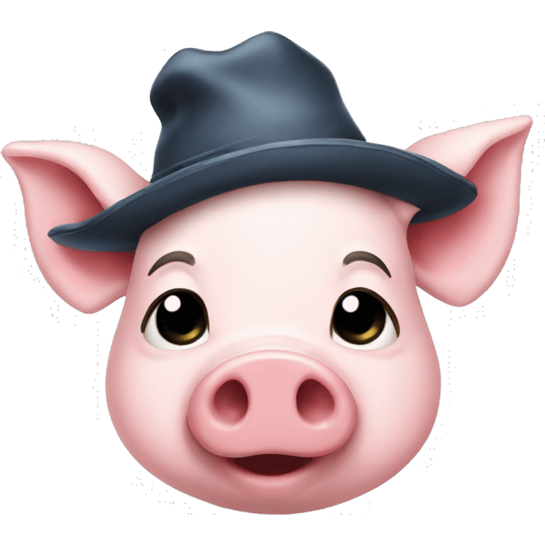 pig with hat emoji