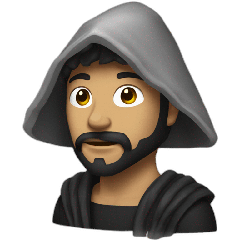 Nazareno capirote y capa negro  emoji