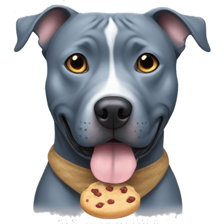 Blueish gray Staffy stole food emoji