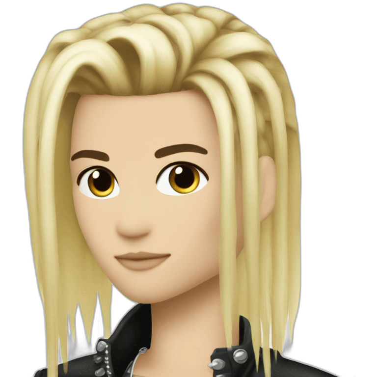 Bill Kaulitz blonde hair straight emoji