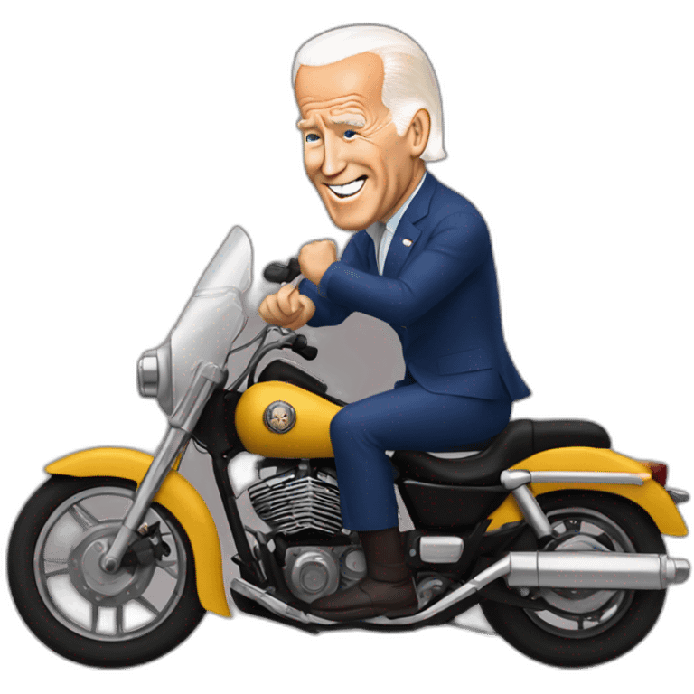  joe biden manejando una moto  emoji